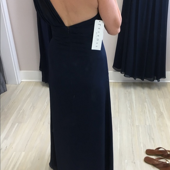Bill Levkoff 749 Navy Bridesmaid Dress - Picture 8 of 8